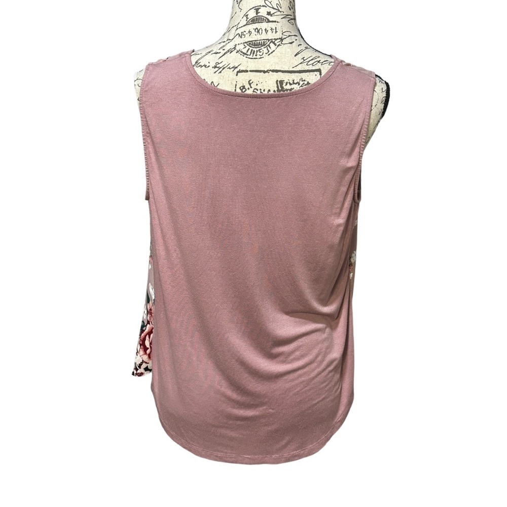NY&Co Dusty Rose Sleeveless Blouse Size Large - Picture 2 of 3
